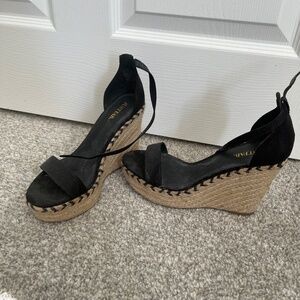 JustFab Black Wedge Heels